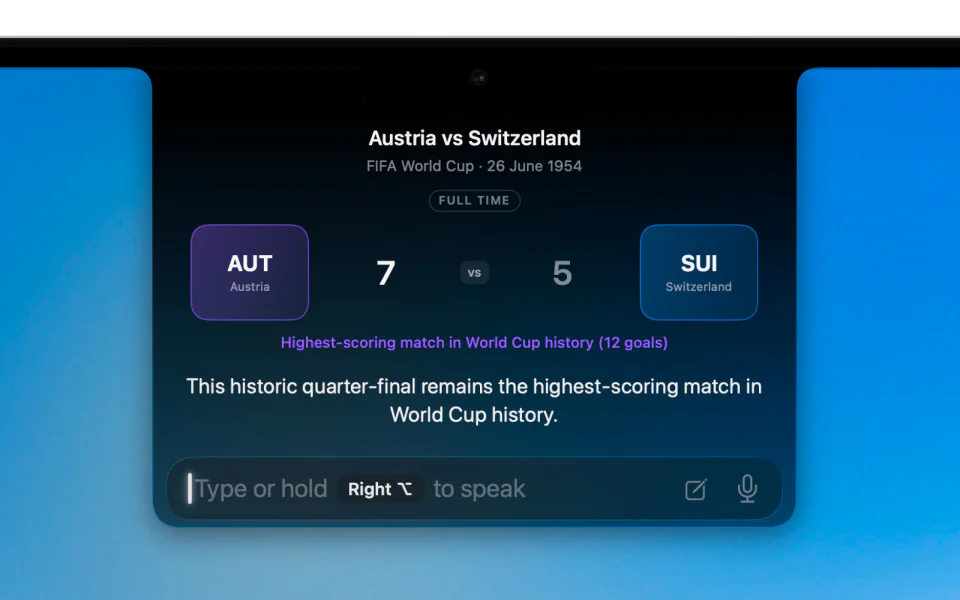 LazyNotch football score response
